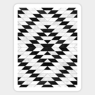 Urban Tribal Pattern No.15 - Aztec - White Concrete Magnet